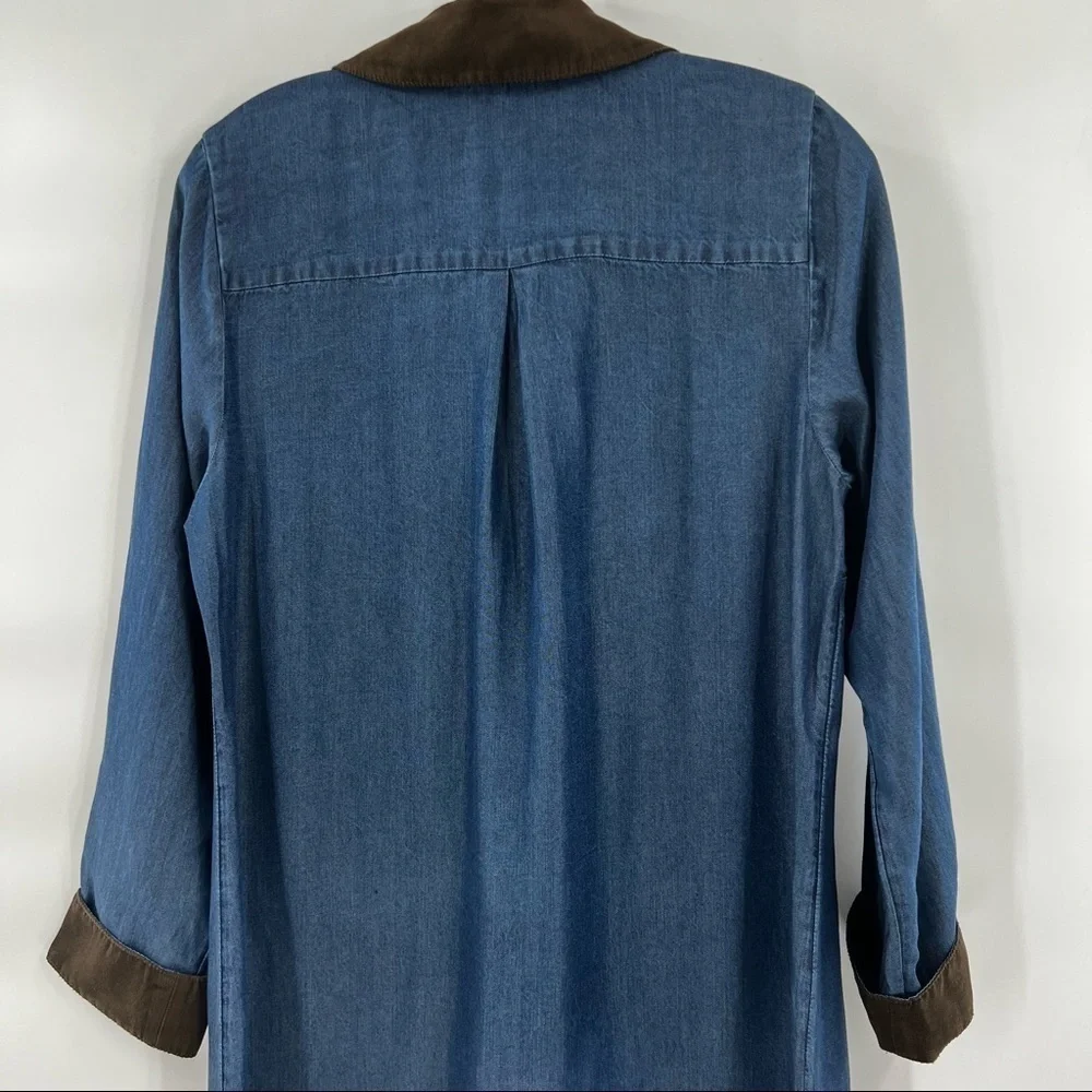 Icons Soft Surroundings Urbina dress denim blue S (6-8)